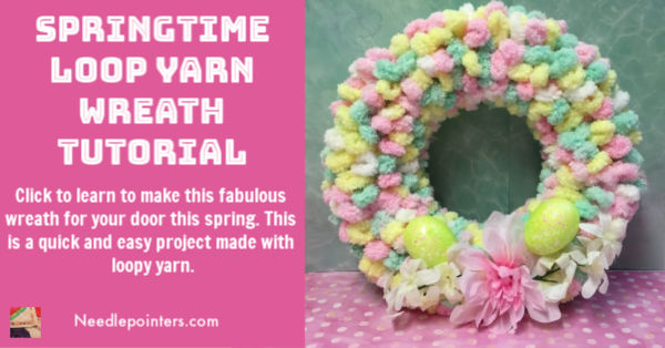 Easter Loop Yarn Wreath Facebook Ad