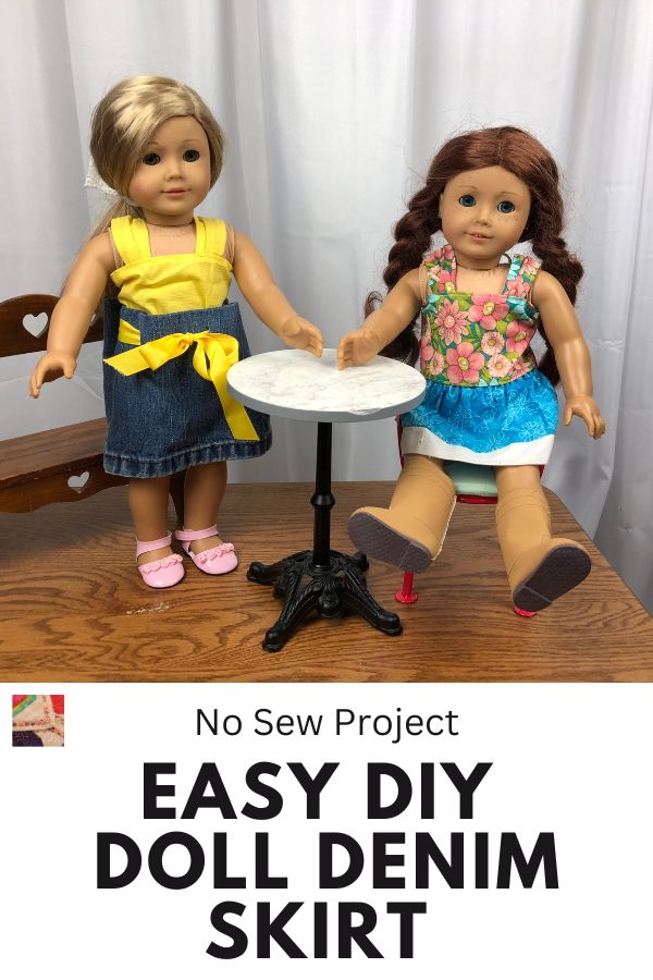 Easy DIY Doll Denim Skirt Pin