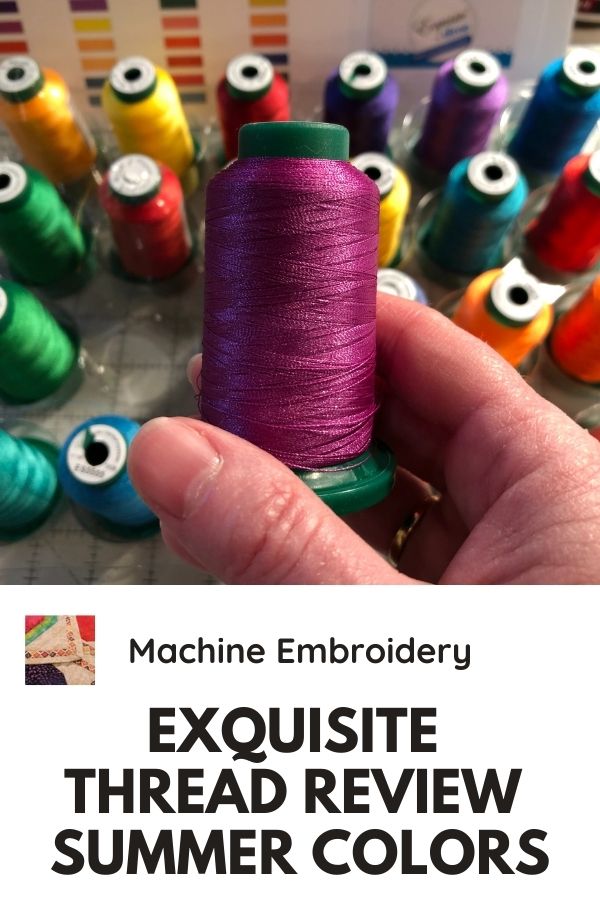 Exquisite Thread Review - Summer Colors - pin