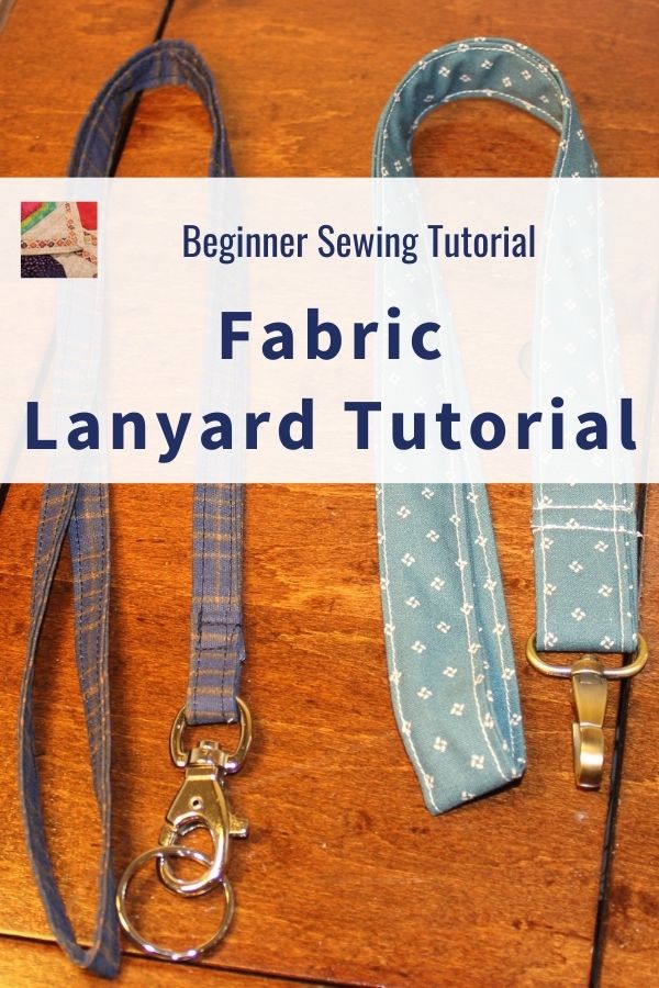 Fabric Lanyard Tutorial - pin