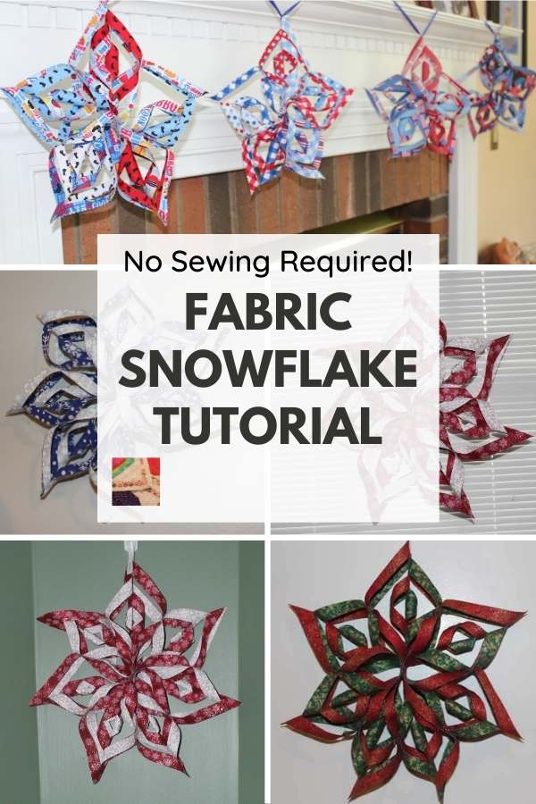3-D Fabric Snowflake Tutorial - pin