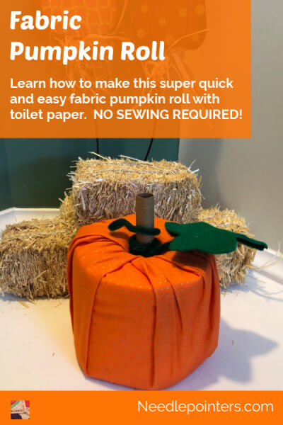 Fabric Toilet Paper Roll Pumpkin - pin