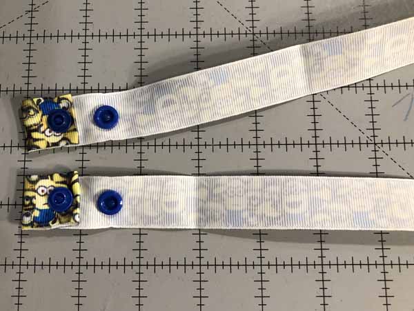 Face Mask Strap Lanyard Tutorial - Finished Back