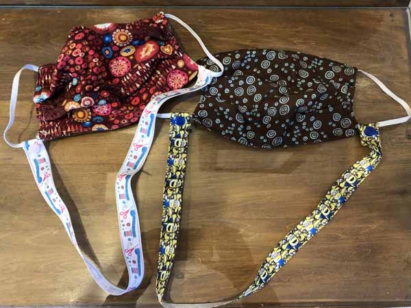Face Mask Strap Lanyard Tutorial - Finished and Snapped on two Masks