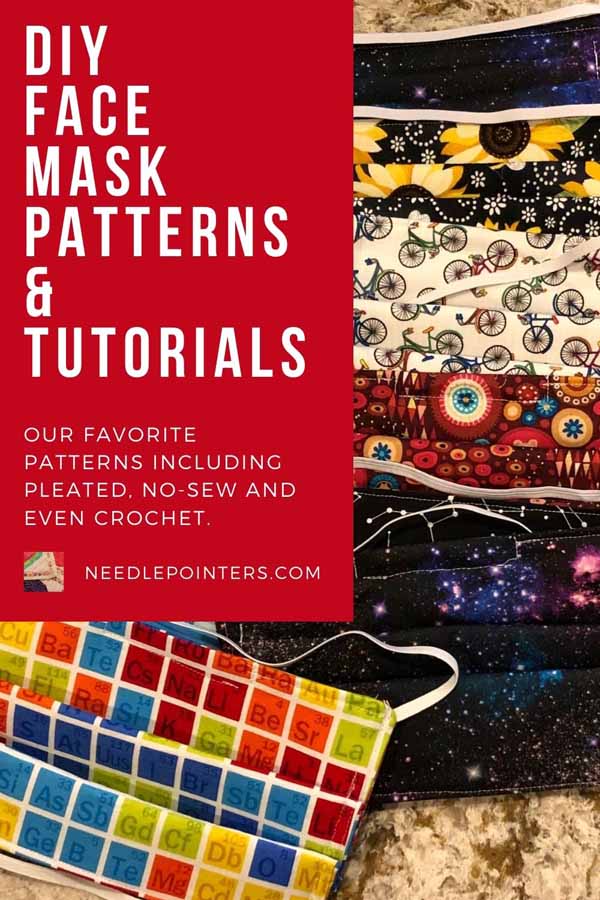 DIY Face Mask Pattern & Tutorials - pin