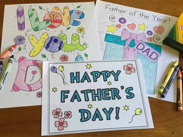 Free Printable Father's Day Coloring Pages and Cards for Kids ...