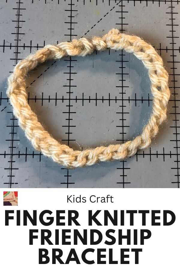 Finger Knitted Friendship Bracelet pin