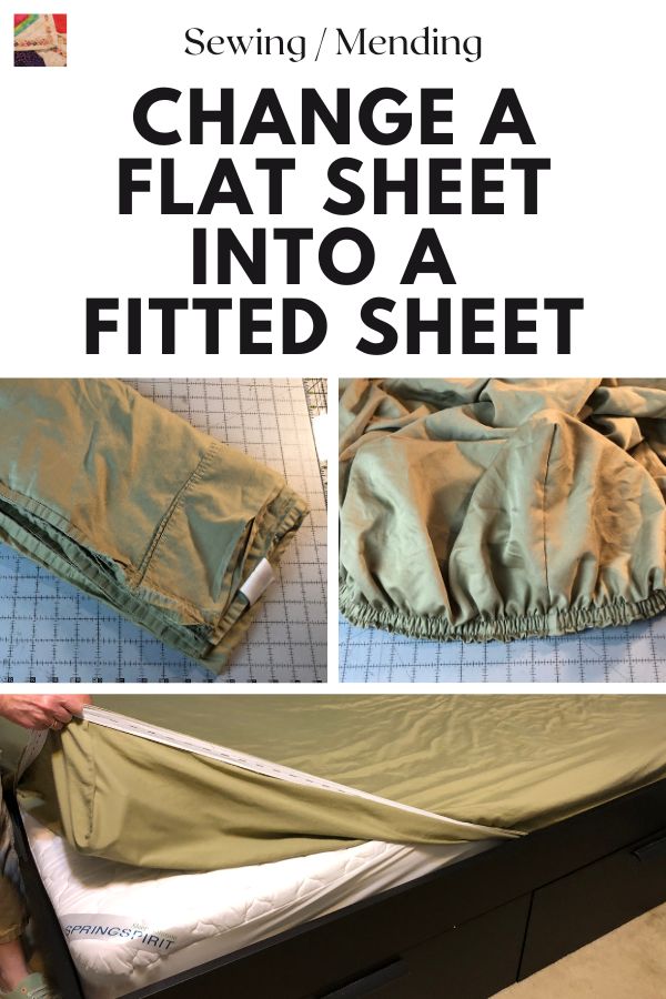 Change a Fitted Sheet to Flat Sheet Tutorial - pin