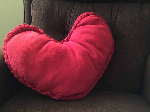 Heart Throw Pillow, Super Soft Fleece Pillow