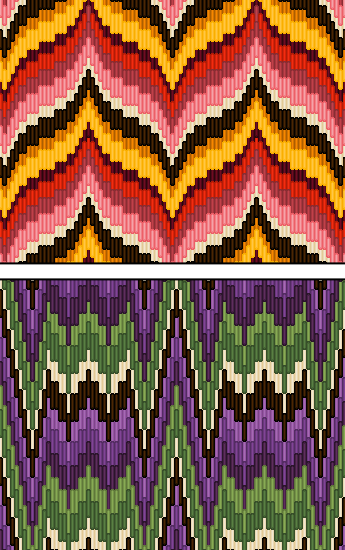 Sample of Bargello Patterns - public domain