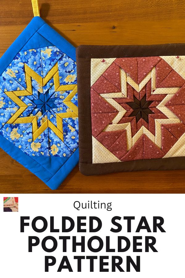 Folded Star Potholder Pattern pin