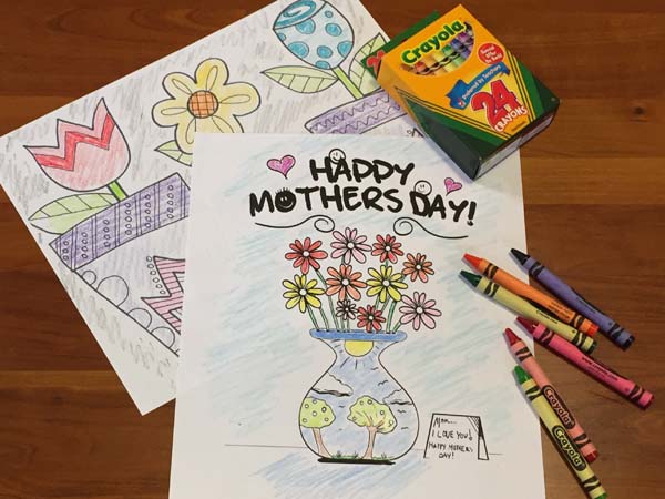 Free Mother's Day Coloring Pages for Kids | Needlepointers.com