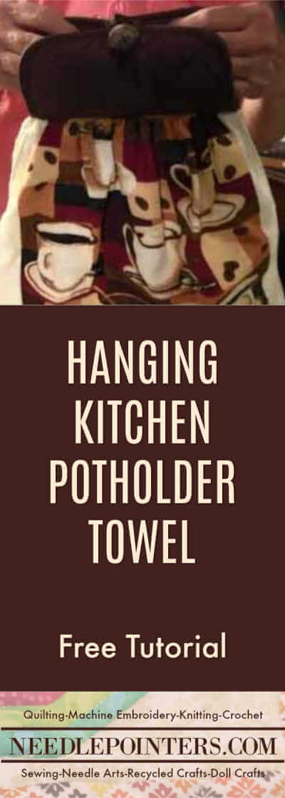 Dollar Tree Crafts: Pot Holder Dish Towel Sewing Tutorial 