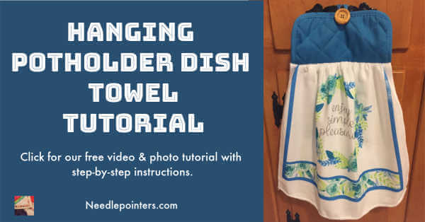 Stay Put Kitchen Towels - they don't slip off! free sewing tutorial