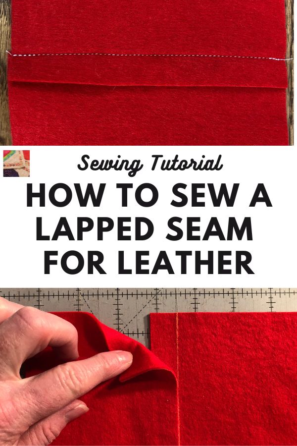 How to sew a Lapped Seam for Leather - pin