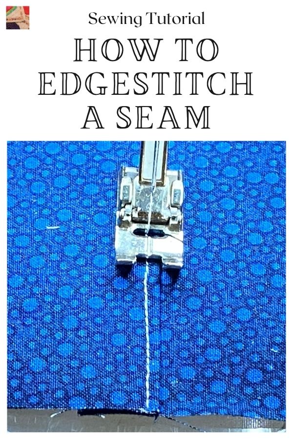 How to Edgestitch a Seam - Pin