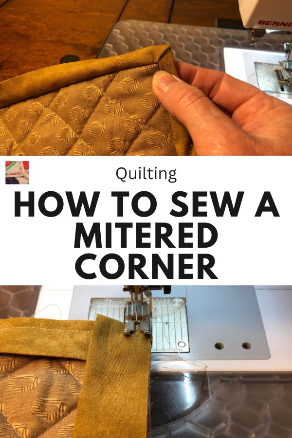 How to Sew a Mitered Corner Pin