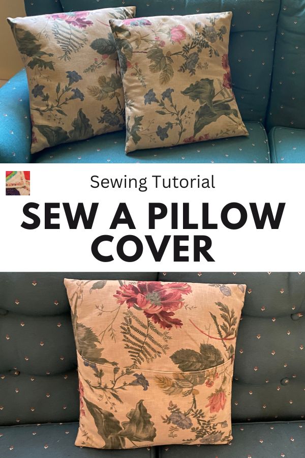 How to make a pillow cover with an envelope back - pin