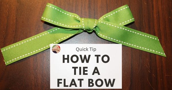 How to Tie a Flat Bow Tutorial with One Sided Ribbon | Needlepointers.com