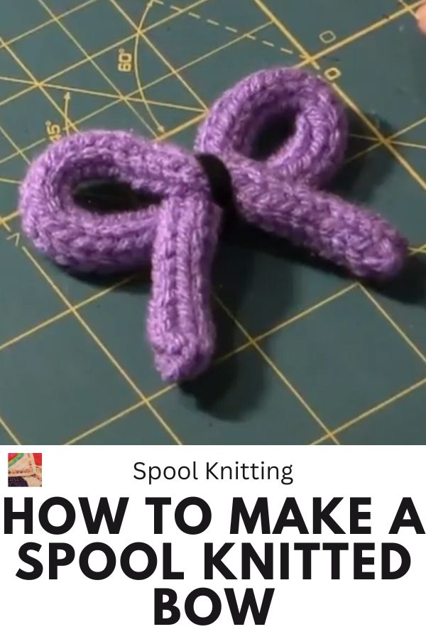 How to make a Spool Knitted Bow pin