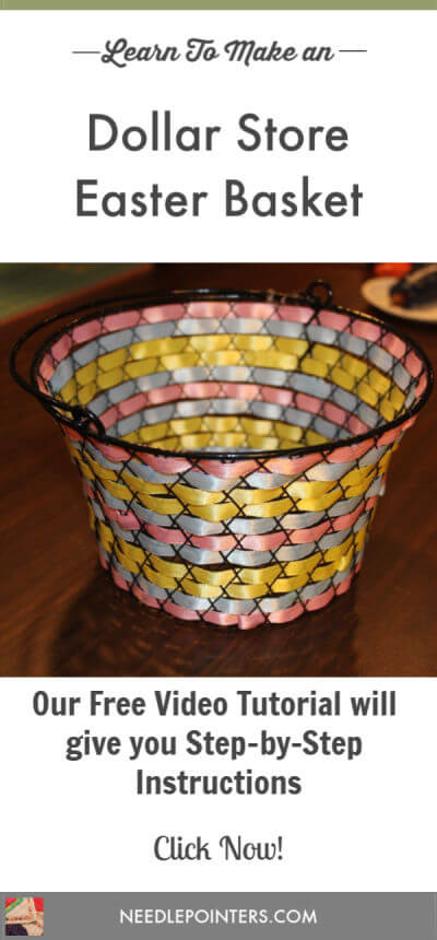 Wire Easter Basket with Ribbon