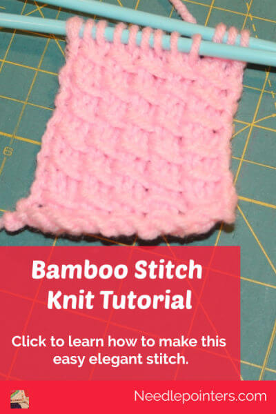 Knitting Bamboo Stitch Tutorial - Pin