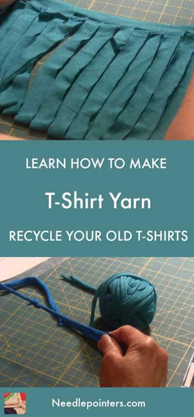 Learn how to make T-Shirt yarn for crochet - Pin