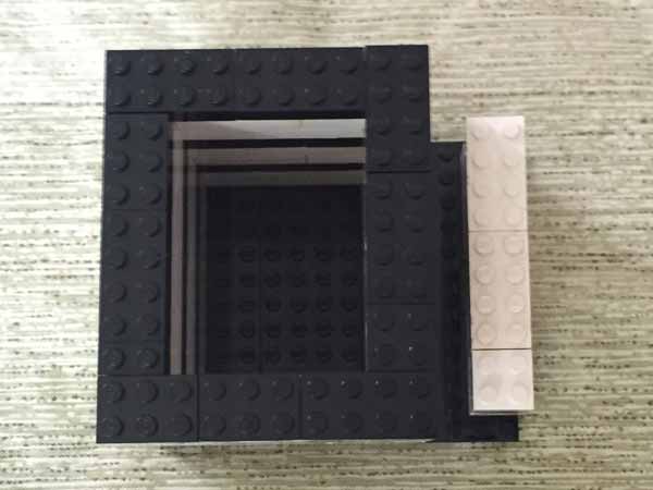 Lego Pen & Pencil Holder with Memo Pad Holder - Finished Top View