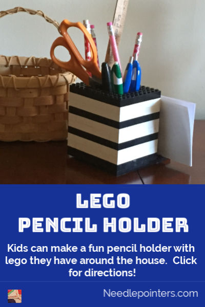 Lego Pencil and Memo Pad Holder - pin
