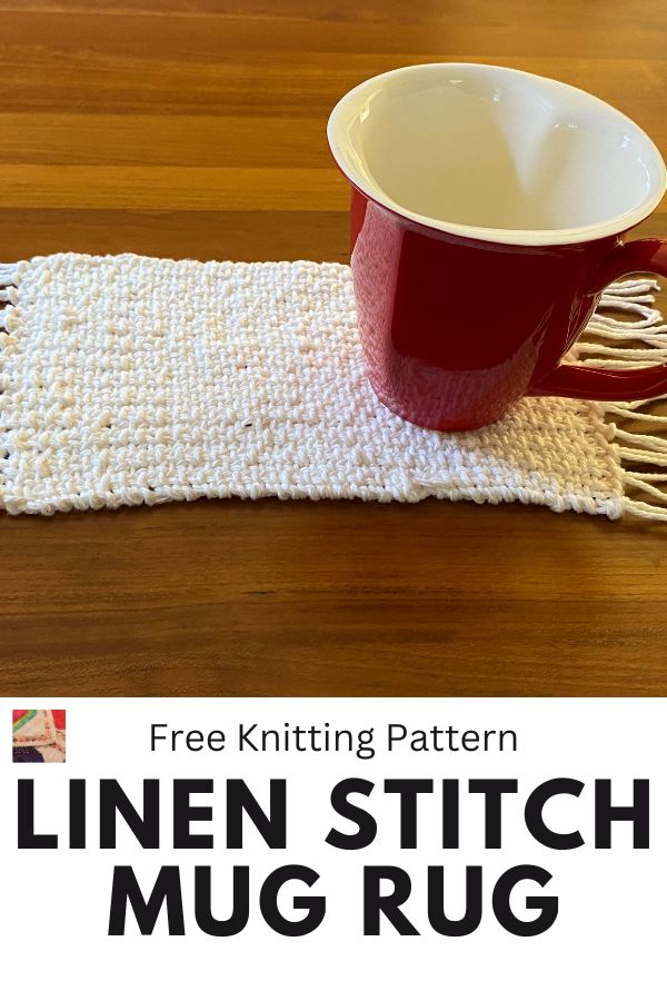 Linen Stitch Mug Rug pin