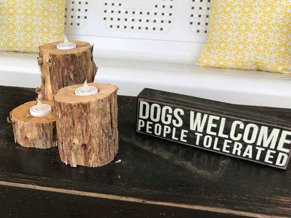 Log Tea Light Candle Holders