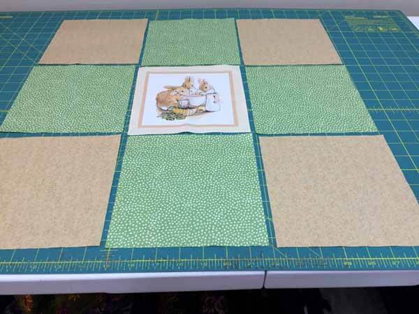 Nine Patch Pillow - Arrange Blocks