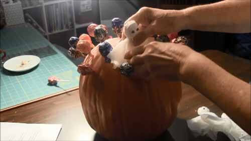 Pumpkin Lollipop Holder - Insert Lollipop Ghosts