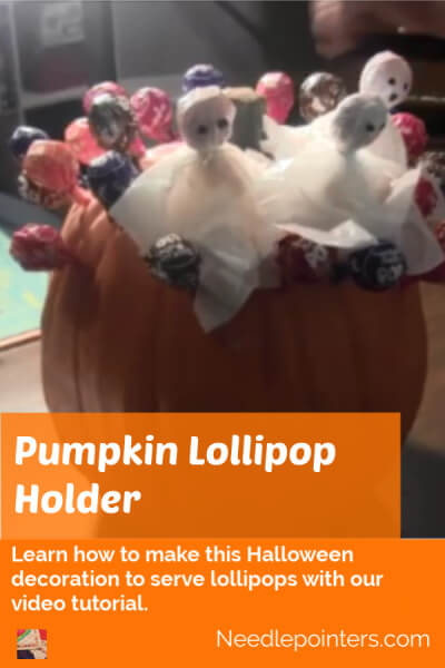 Pumpkin Lollipop Holder - pin