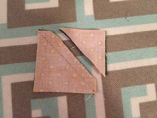 Pumpkin Mug Rug Tutorial - Half Square Triangle Block