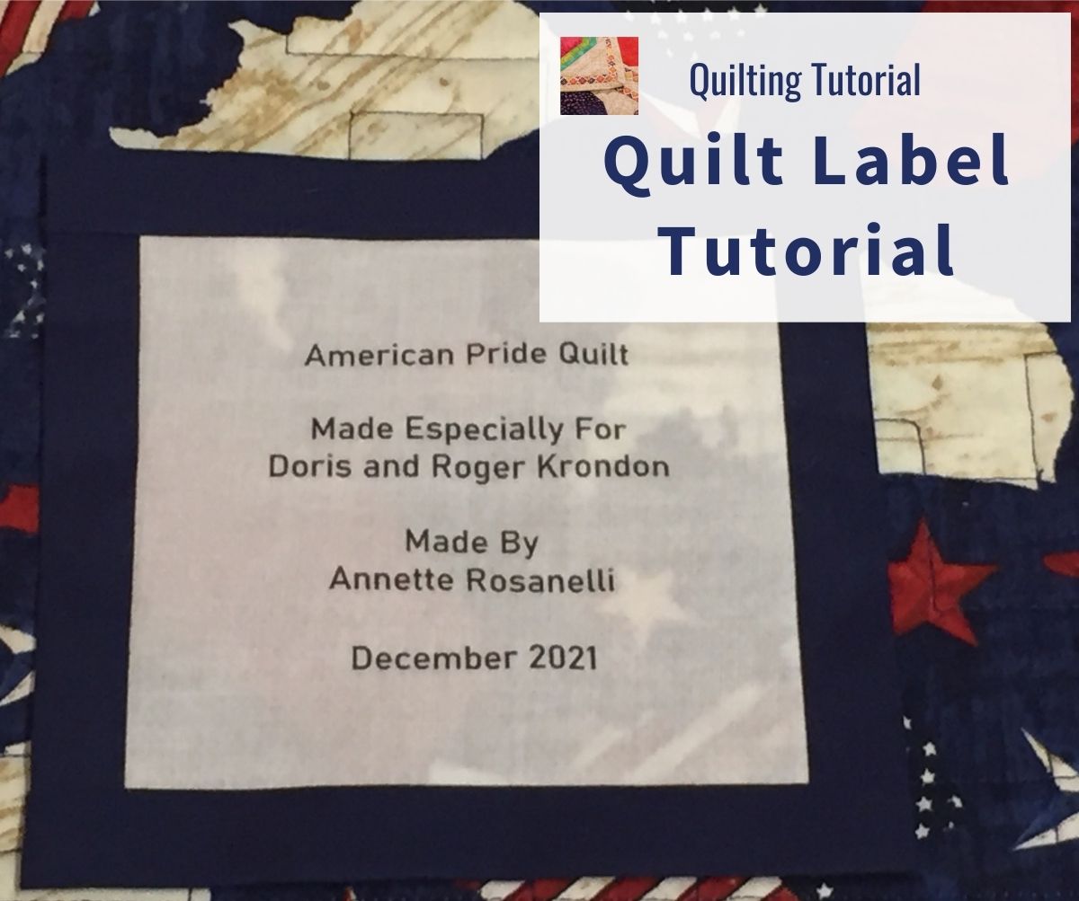 Simple Custom Quilt Label