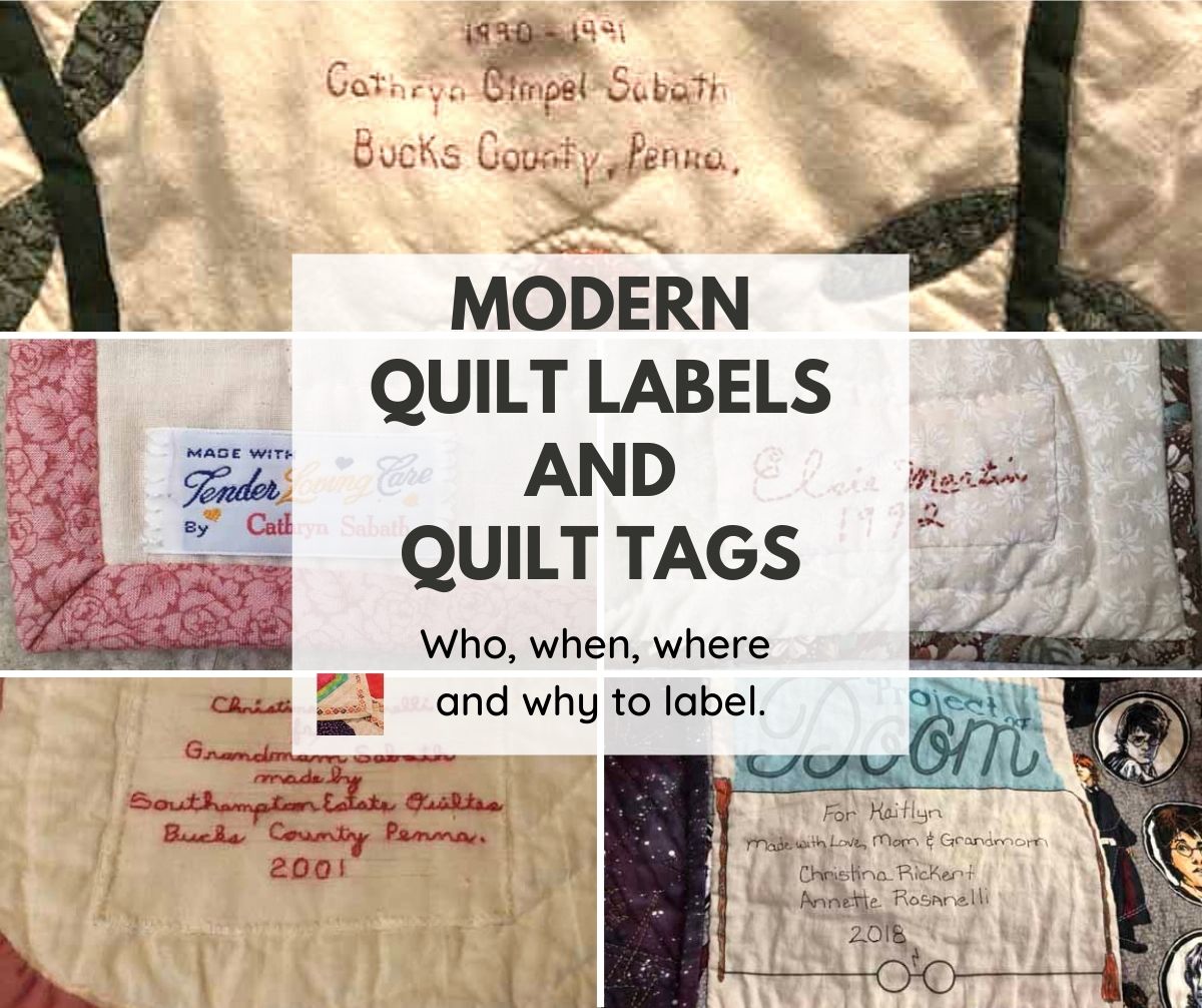 Custom Quilt Label - Personalized Quilt Label with the recipient's name, a  date and the maker's name