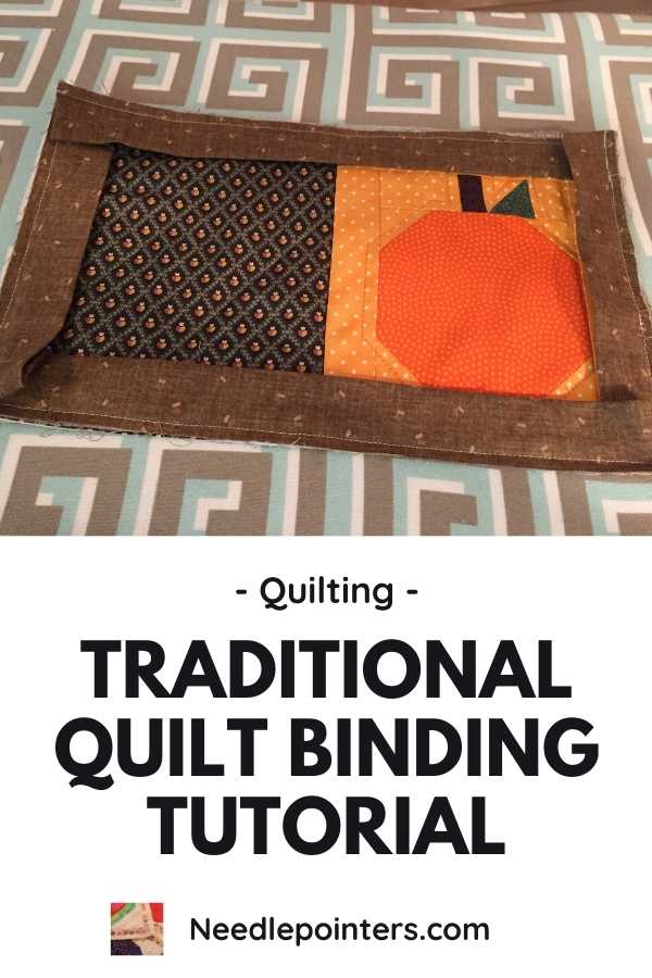 Traditional Quilt Binding Tutorial - pin