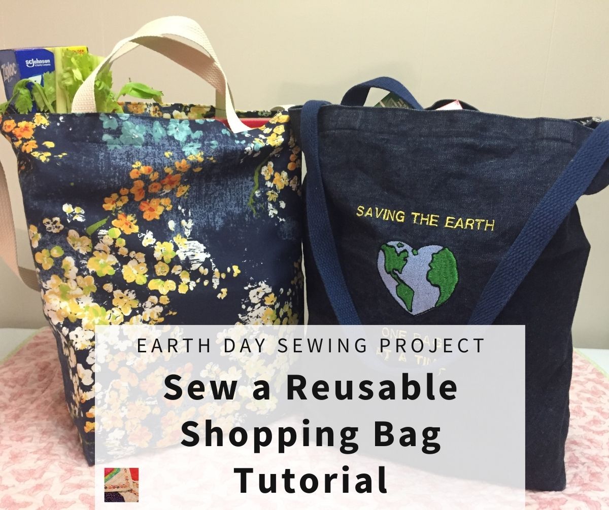 Threading My Way: Reusable Fabric Grocery Bag
