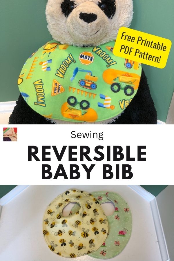 Reversible Baby Bib Pattern - pin