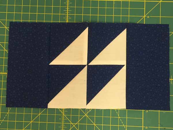 Sailboat Quilt Block - Sails Complete