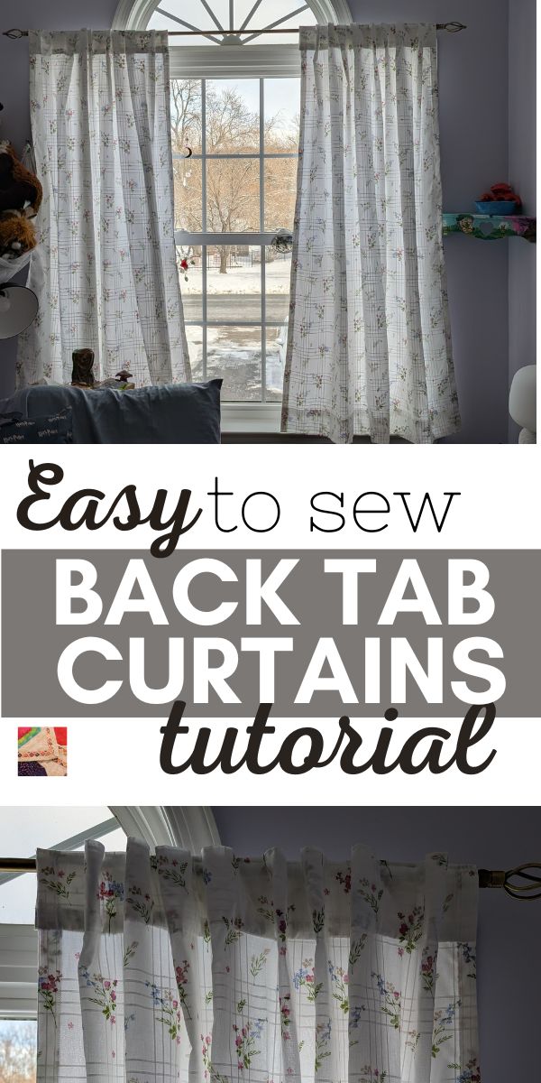 How to Sew Back Tab Curtains