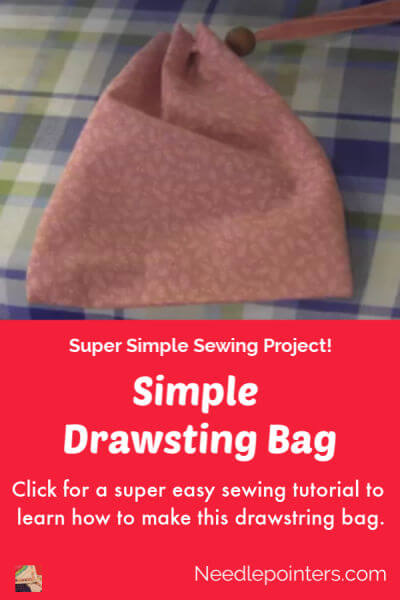 Simple Drawstring Bag Tutorial - pin