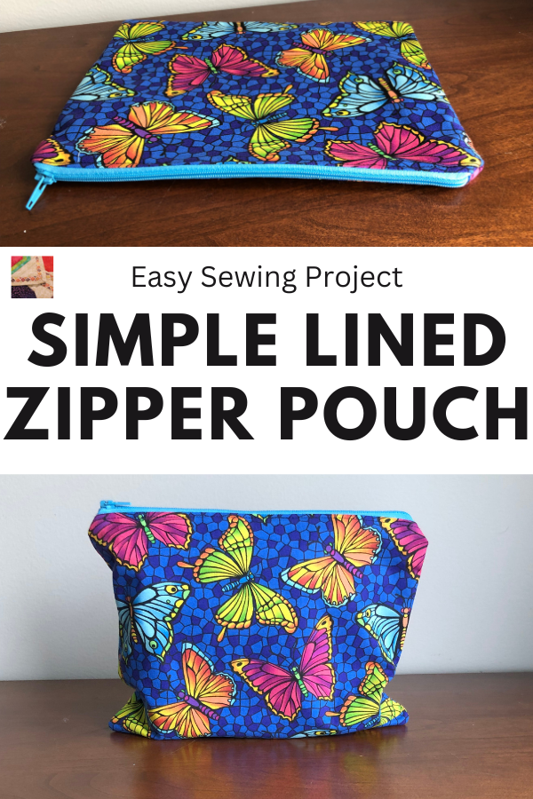 Lined Zipper Pouch - pin