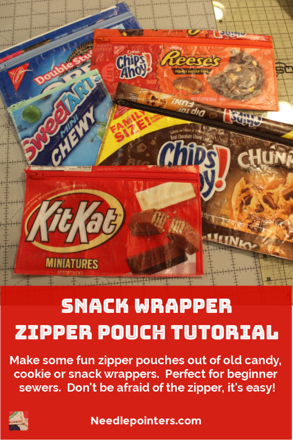 Snack Wrapper Zipper Pouch Tutorial - pin