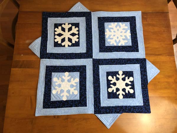 Snowflake Table Topper Pattern with Accuquilt Go! | Needlepointers.com