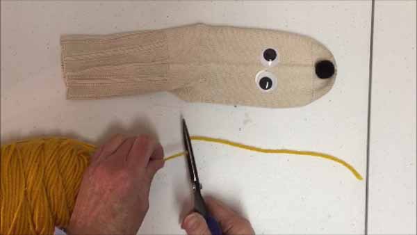 Sock Puppet - Cut Hair