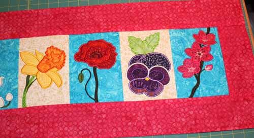 Spring Flowers Table Runner