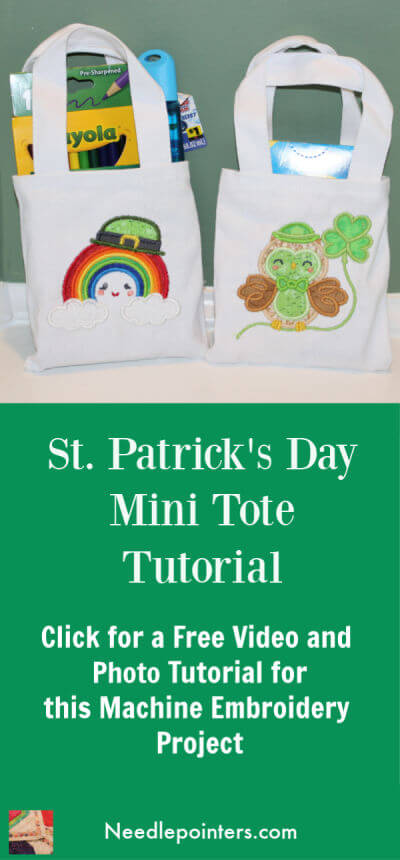 St Patricks Day Mini Tote Tutorial Pin
