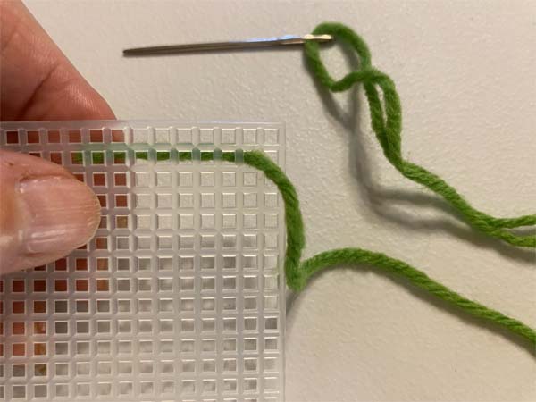 How to Begin Stitching on Plastic Canvas (Plastic Canvas Stitches